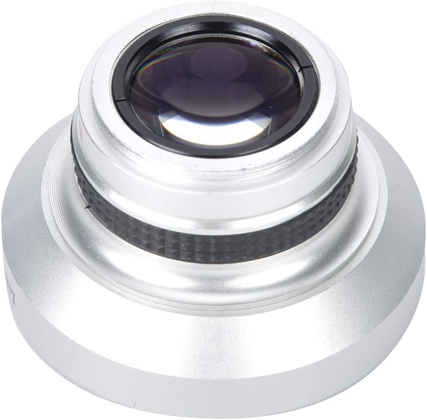 37Mm Fisheye Lens Camcorder,Camera Lens Silver Strong Applicability 37mm 0.25X Super Fisheye Additional Lens for 37mm Caliber Camera Lenses