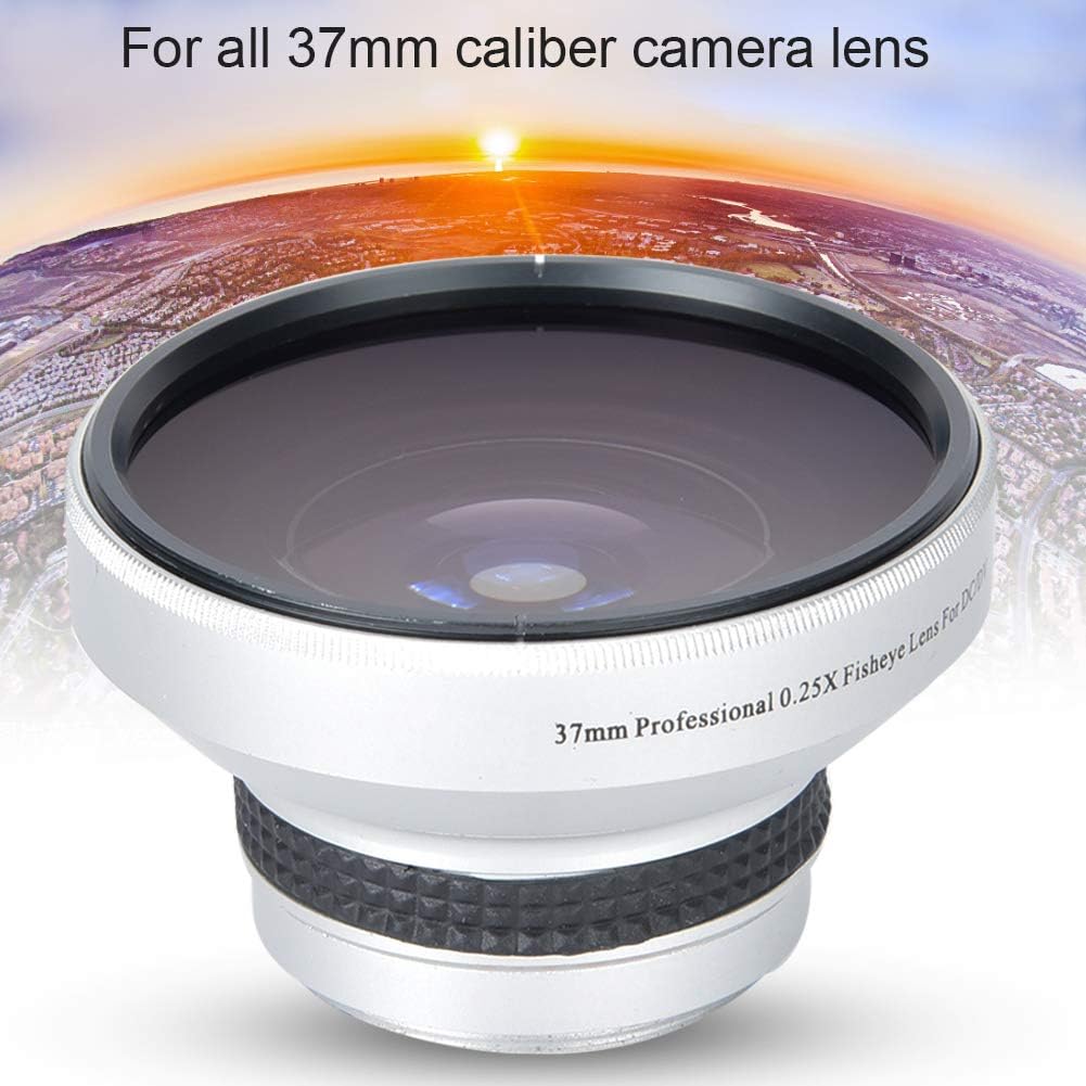 37Mm Fisheye Lens Camcorder,Camera Lens Silver Strong Applicability 37mm 0.25X Super Fisheye Additional Lens for 37mm Caliber Camera Lenses - Image 5