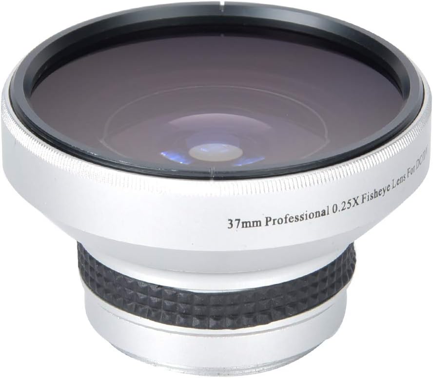 37Mm Fisheye Lens Camcorder,Camera Lens Silver Strong Applicability 37mm 0.25X Super Fisheye Additional Lens for 37mm Caliber Camera Lenses - Image 9